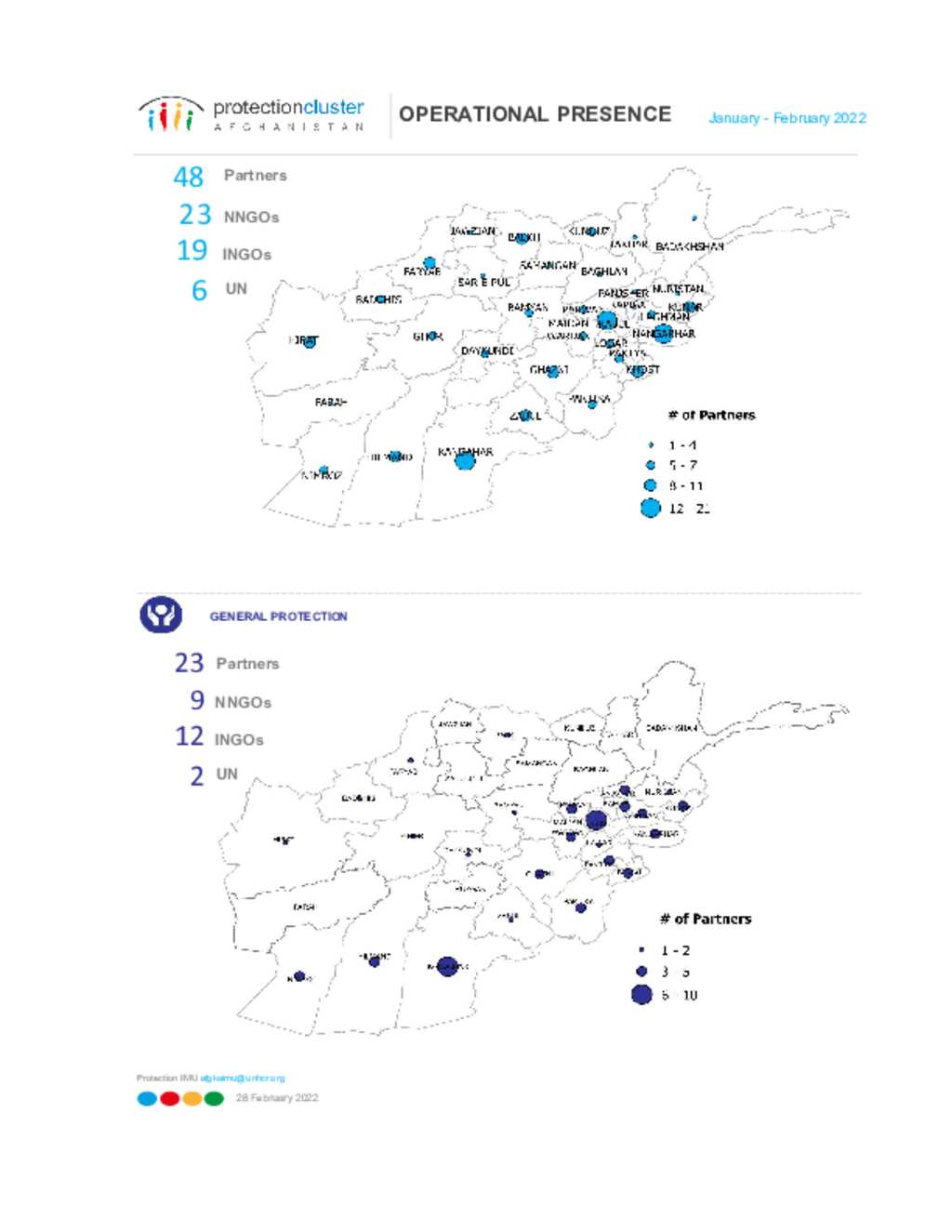 Document Afghanistan Protection Cluster Operational Presence