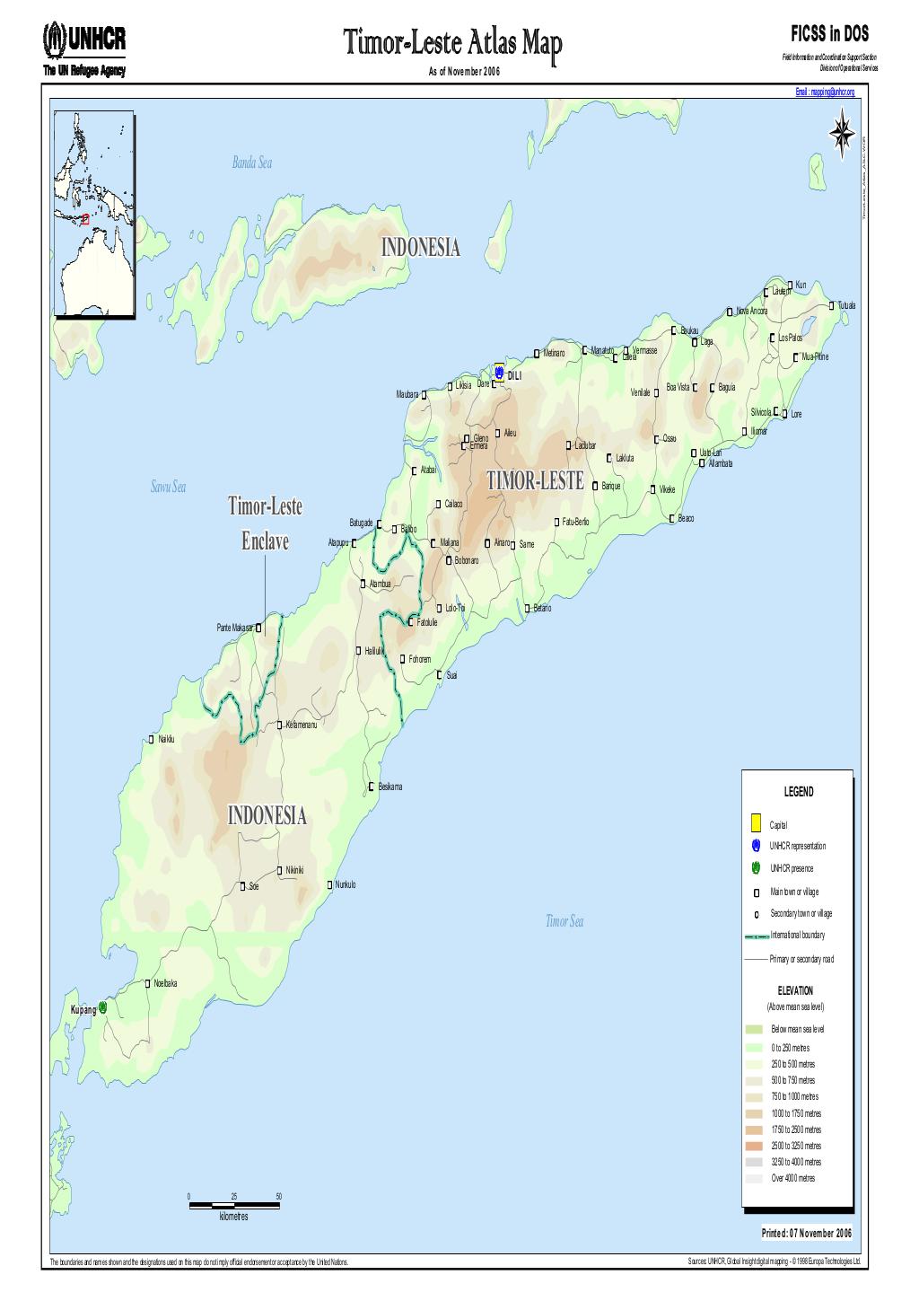 Document Timor Leste Atlas Map November