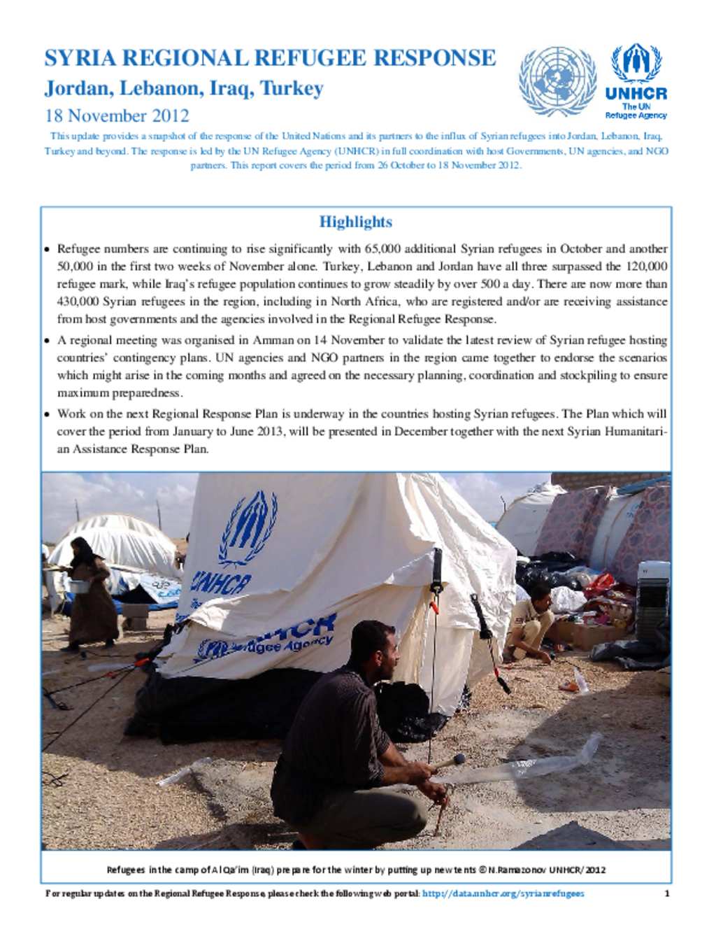 Document Syria Regional Response Update