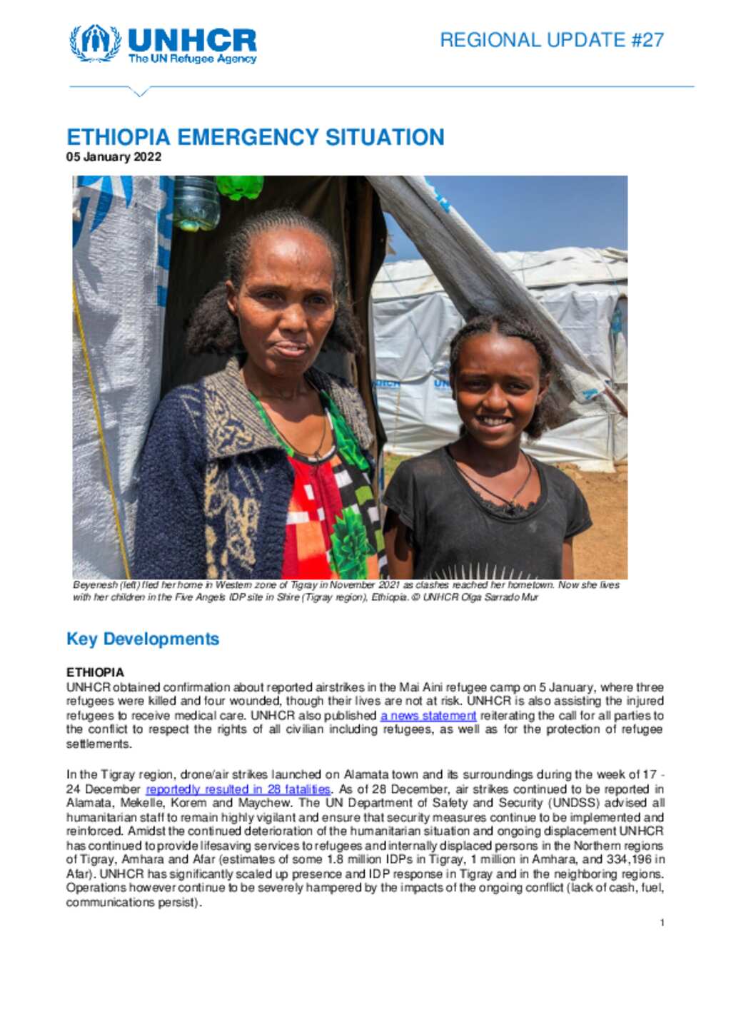 Document Ethiopia Emergency Situation Regional Update 27 05