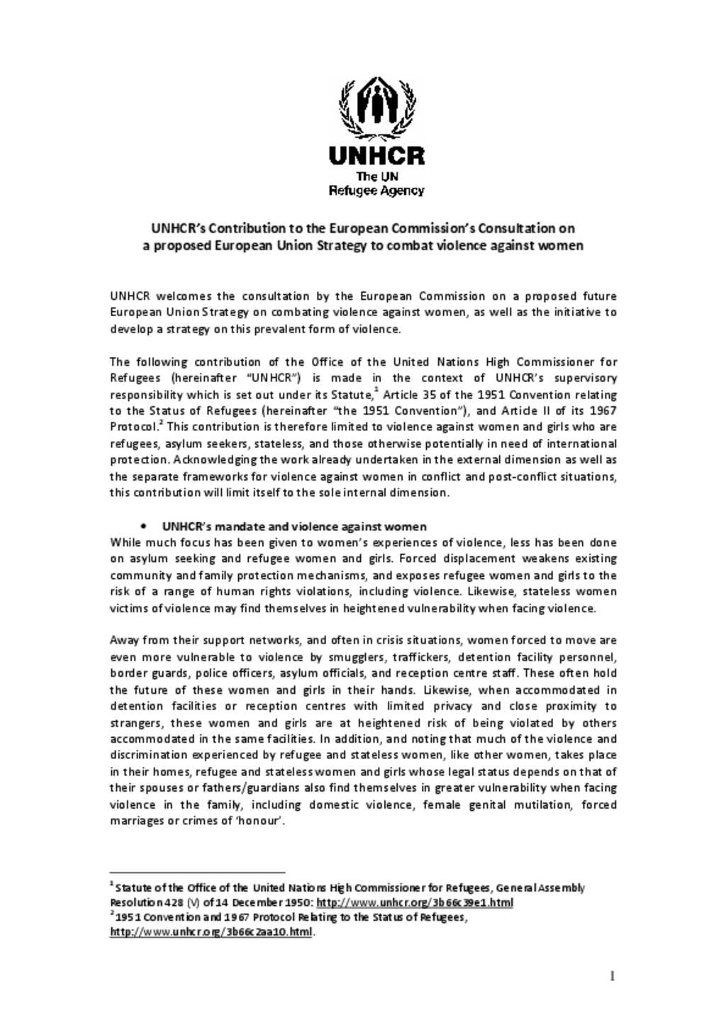 Document Unhcr Strategy On Violence Against Women