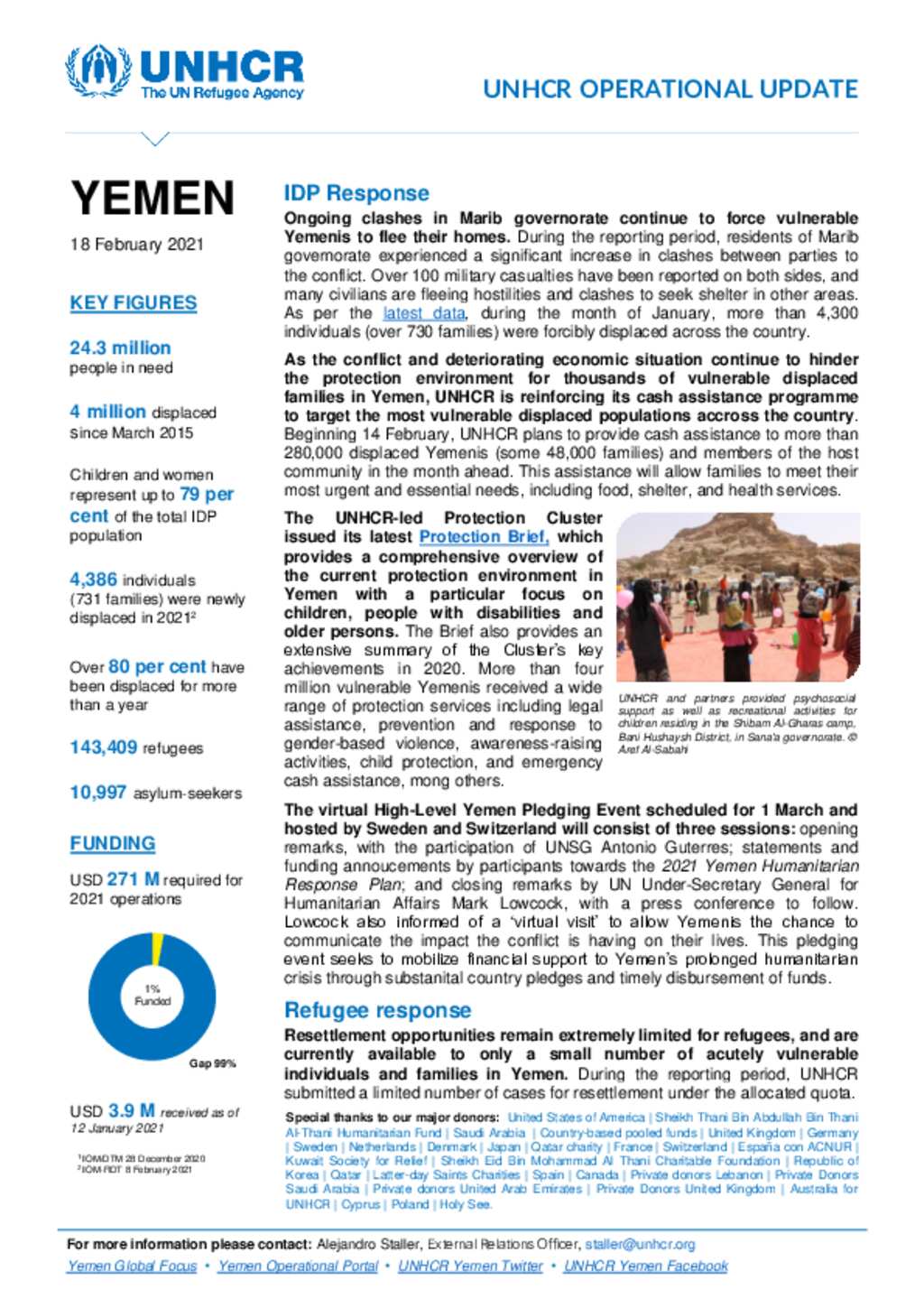 Document - Yemen Operational Update: 18 February 2021