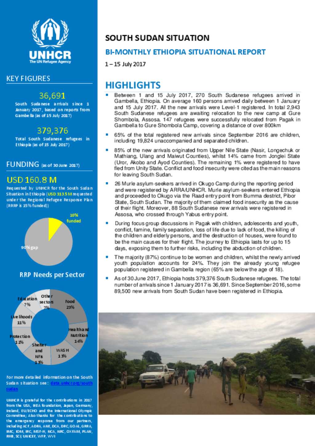 Document - South Sudan Situation Update-Ethiopia-15 July 2017