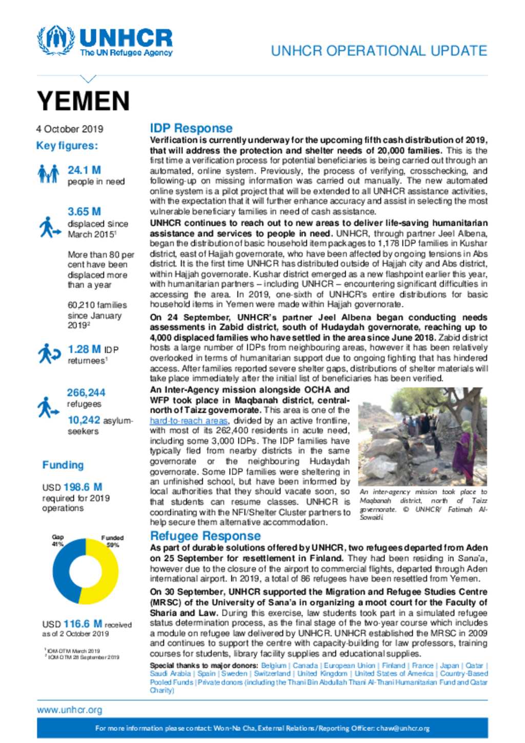 Document - Yemen situation update 4 October, 2019