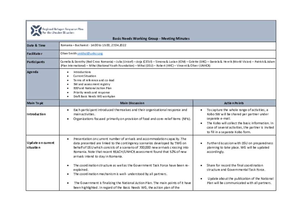 Document romania basic needs wg mom 2022 04 27