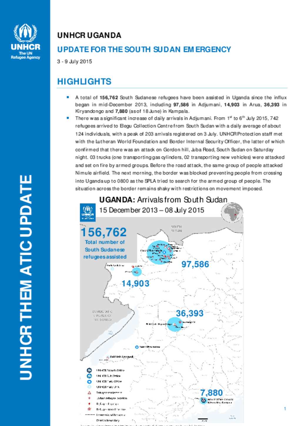 Document - UNHCR Uganda Operational Update For The South Sudanese ...