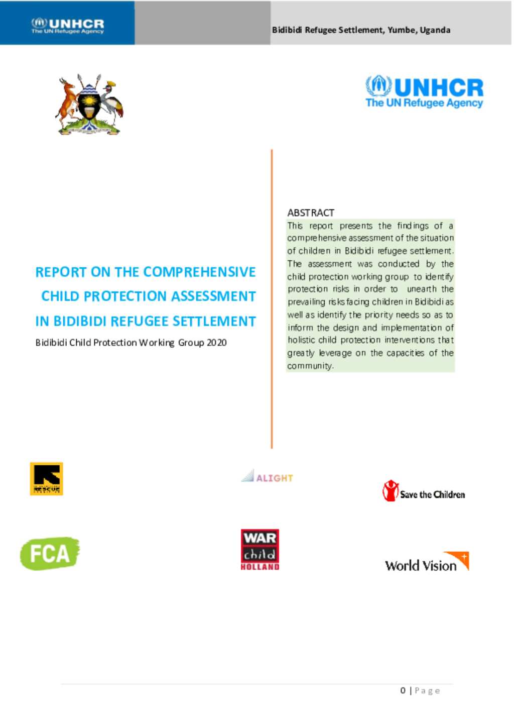 Document Uganda Refugee Response Bidibidi Comprehensive Child Protection Assessment Report_22