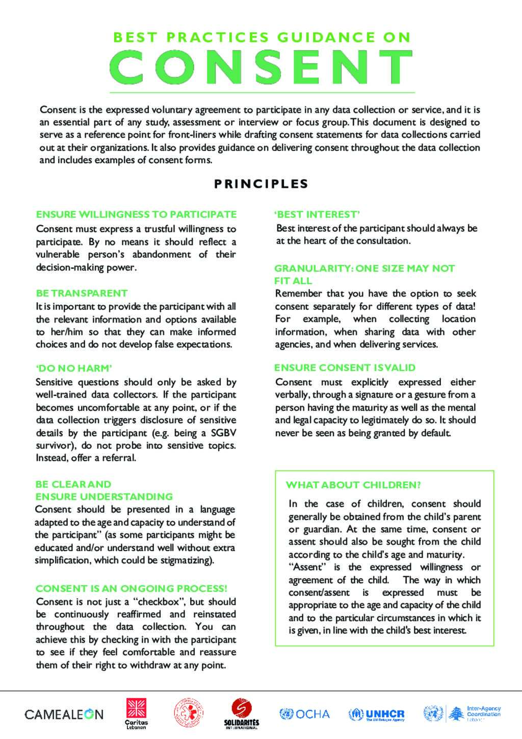Document - Lebanon: Inter-Agency - Best practices guidance on consent ...