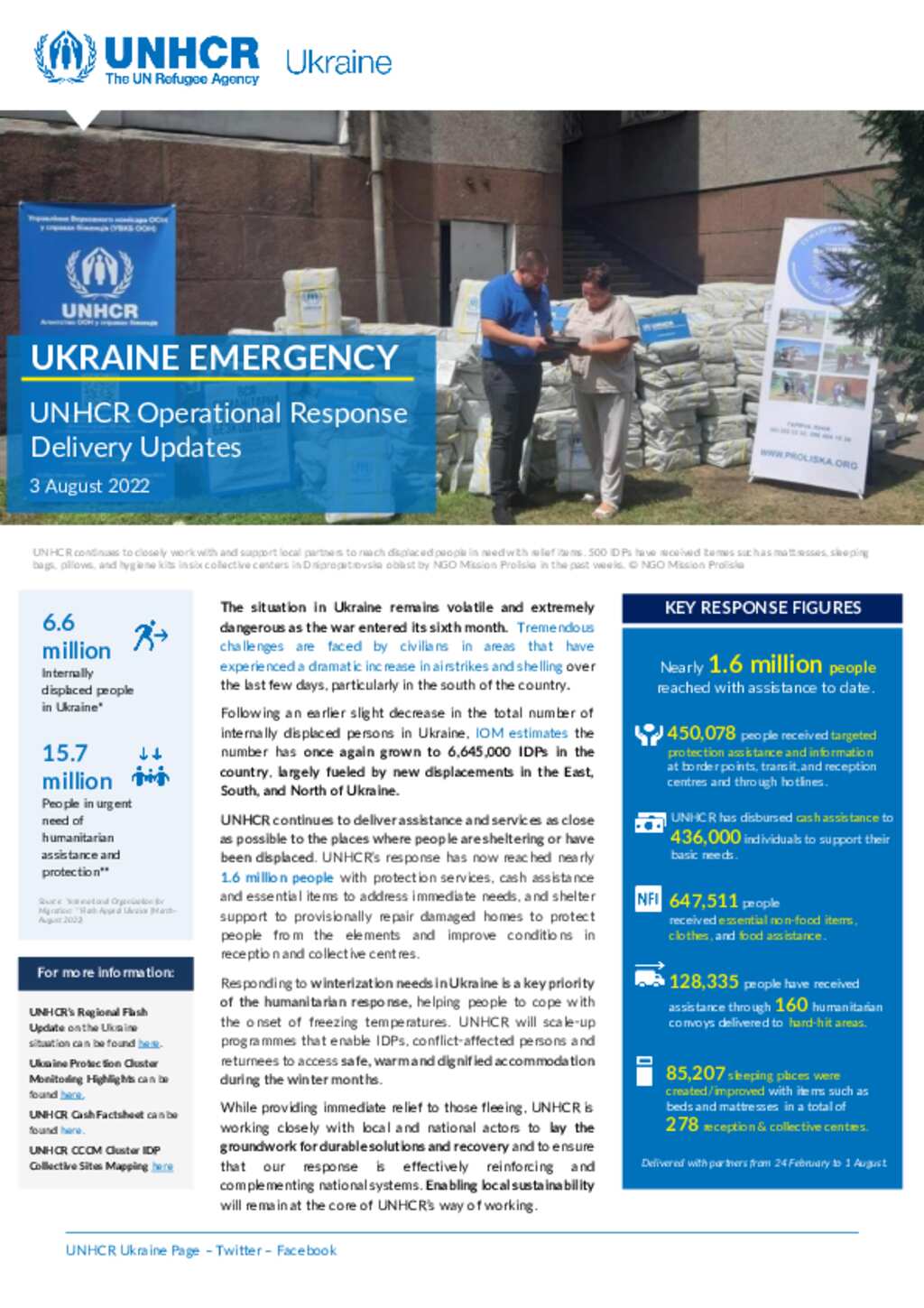 Document - Ukraine Emergency - UNHCR Operational Response Delivery ...