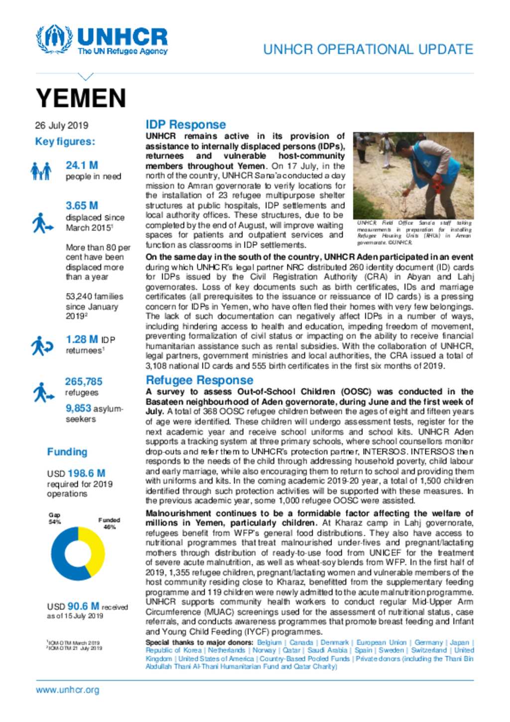 Document - Yemen situation update 26 July, 2019