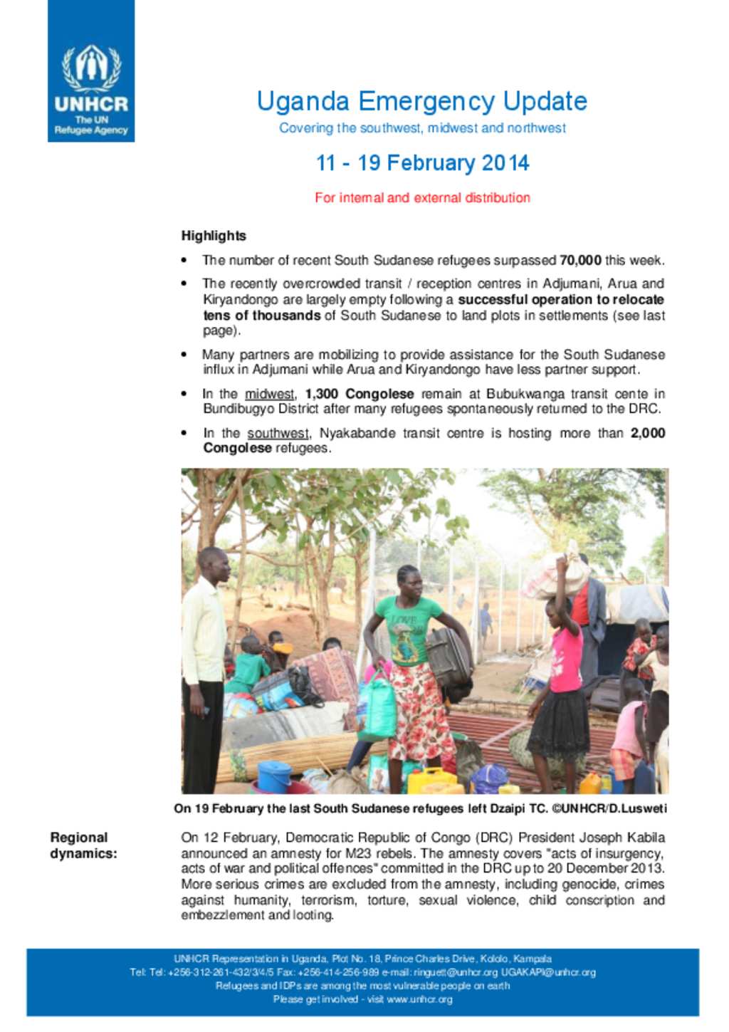 Document - Uganda Emergency Update - Southwest, Midwest And Northwest ...