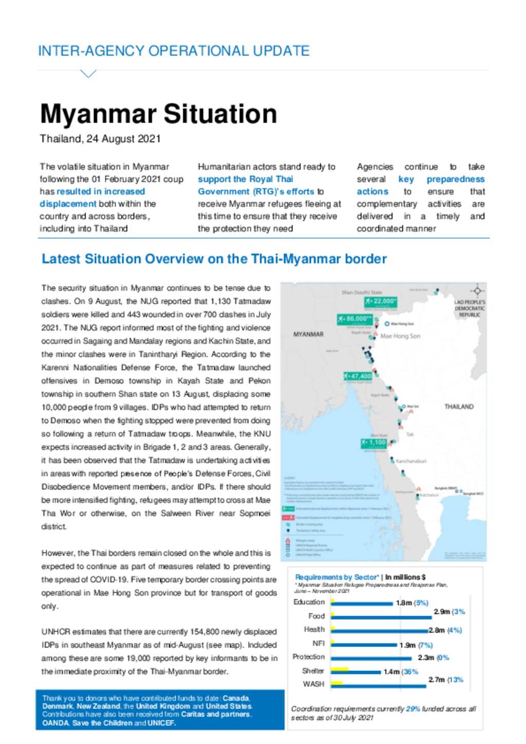 Document - Thailand: Inter-Agency Update - 24 August 2021 (Myanmar ...