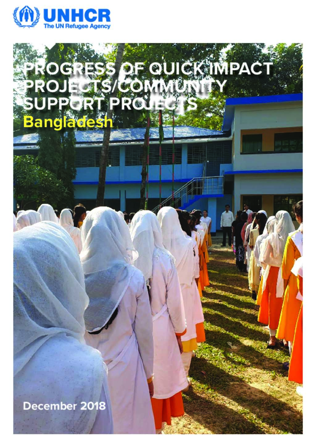 Document - UNHCR Bangladesh - PROGRESS OF QUICK IMPACT PROJECTS ...