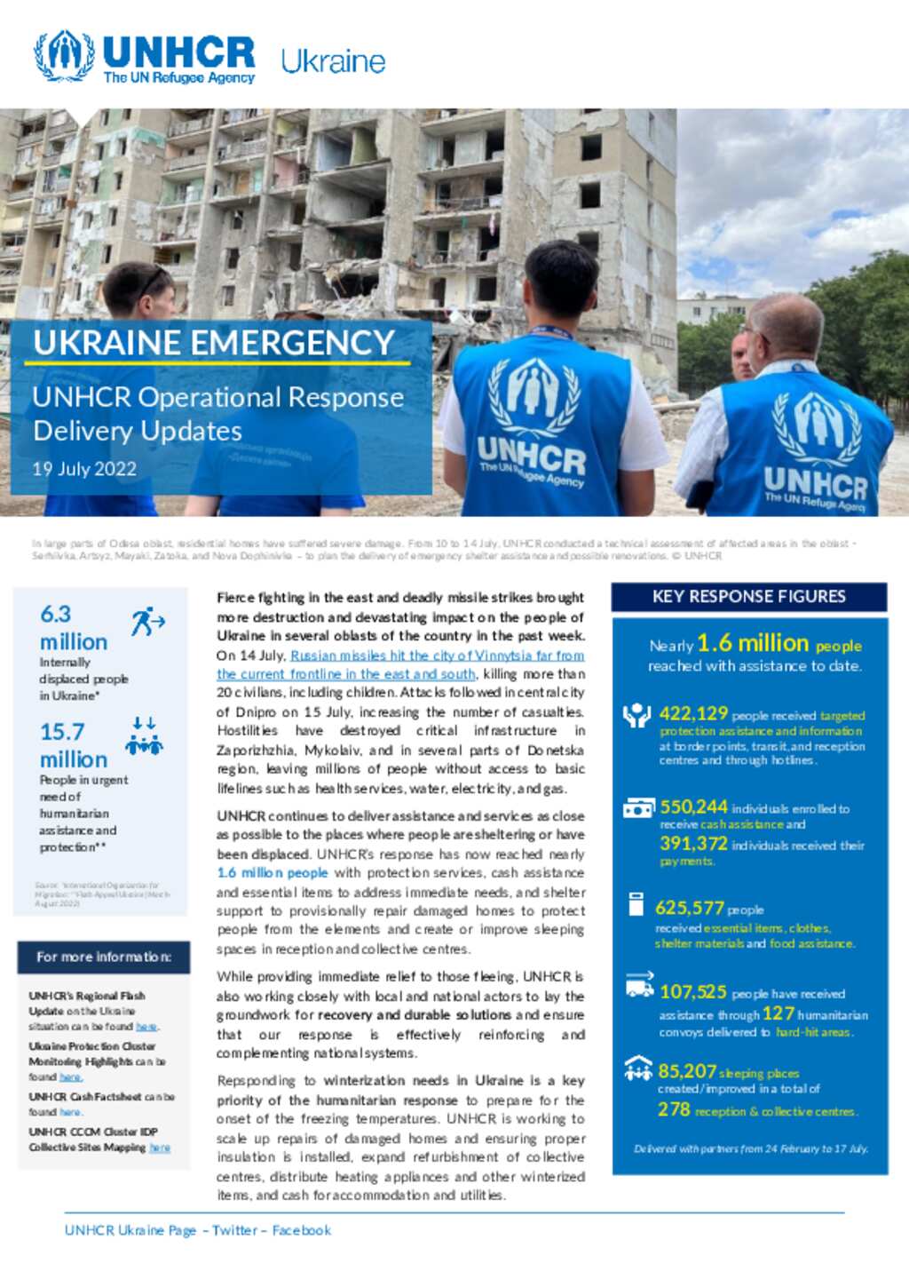 Document - Ukraine Emergency - UNHCR Operational Response Delivery ...