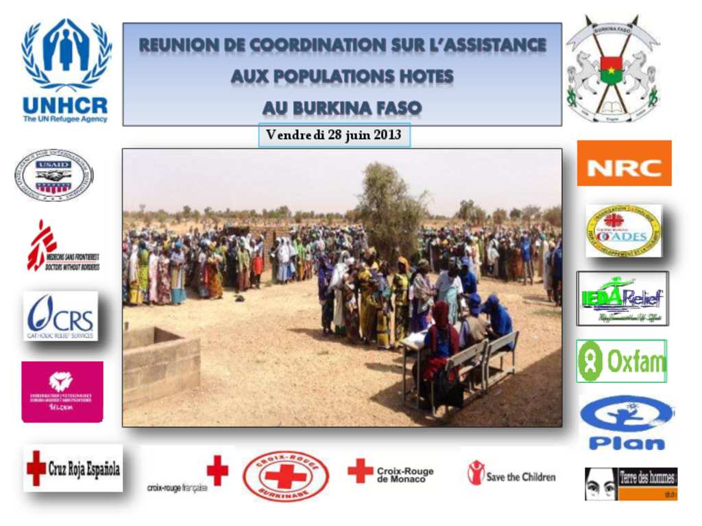 Document - UNHCR Burkina Faso: Presentation Reunion de Coordination