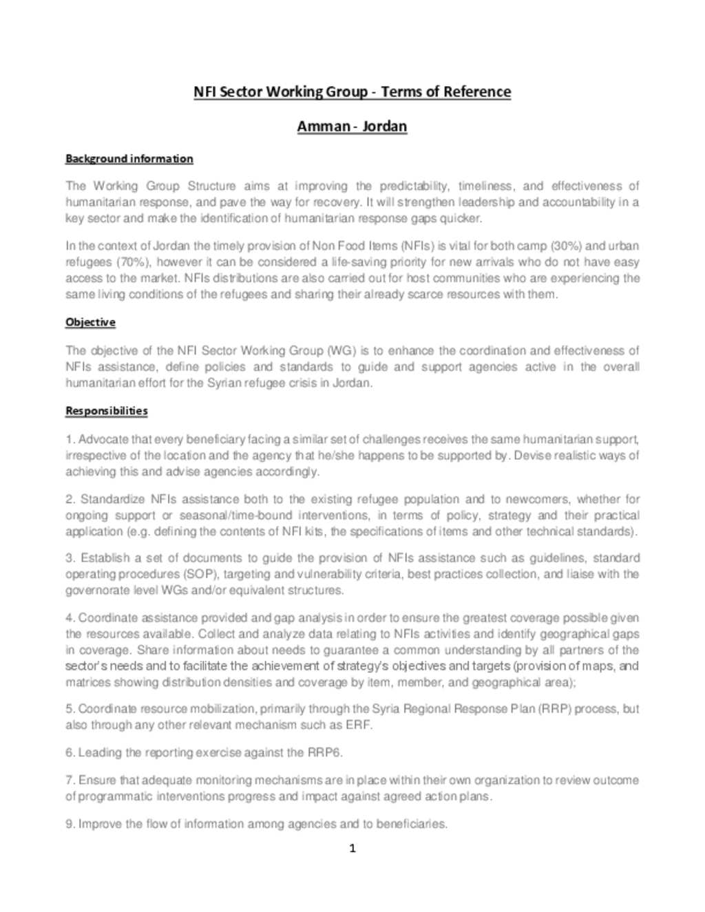 Document - NFI Working Group Terms of Reference