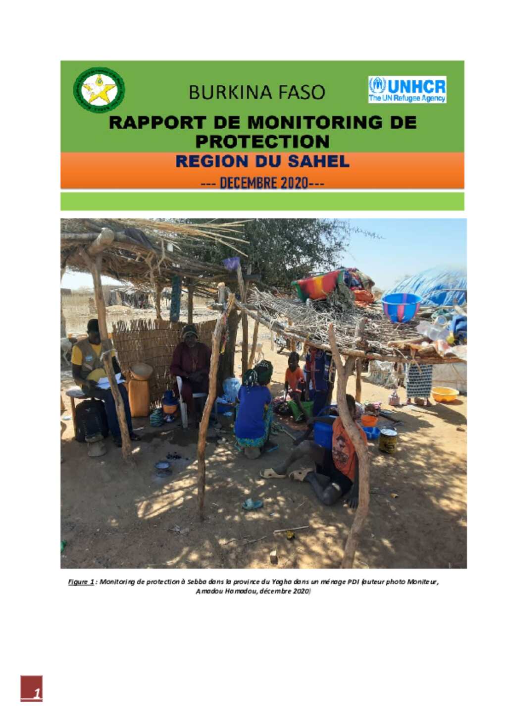 Document - UNHCR BURKINA_FASO Rapport Mensuel De Monitoring De ...