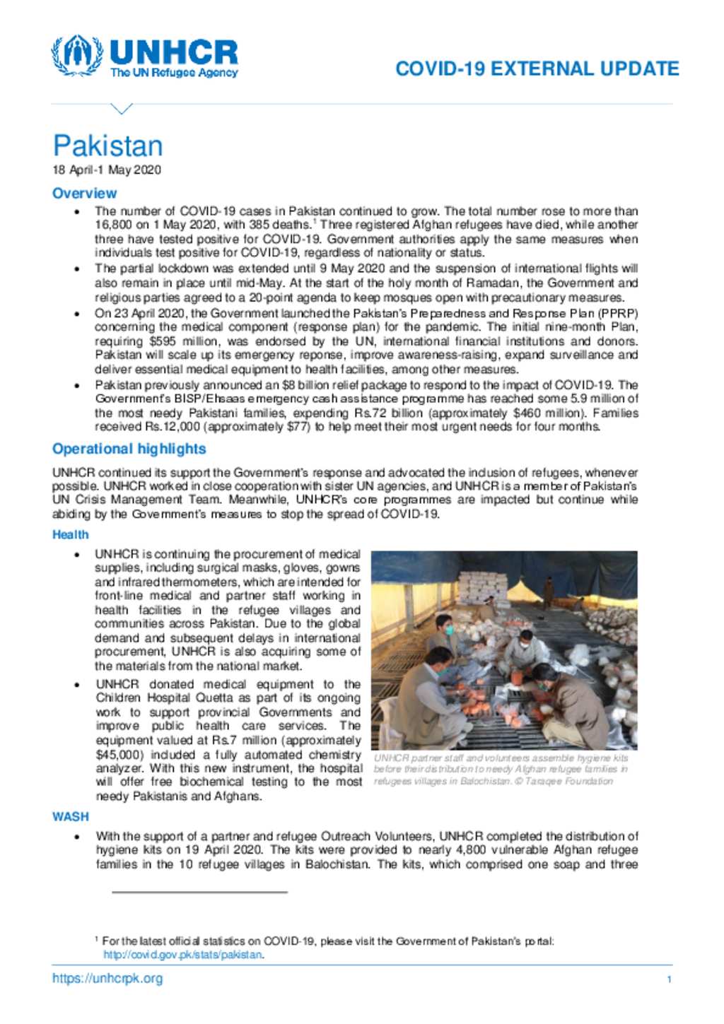 Document - Pakistan COVID-19 External Update #2