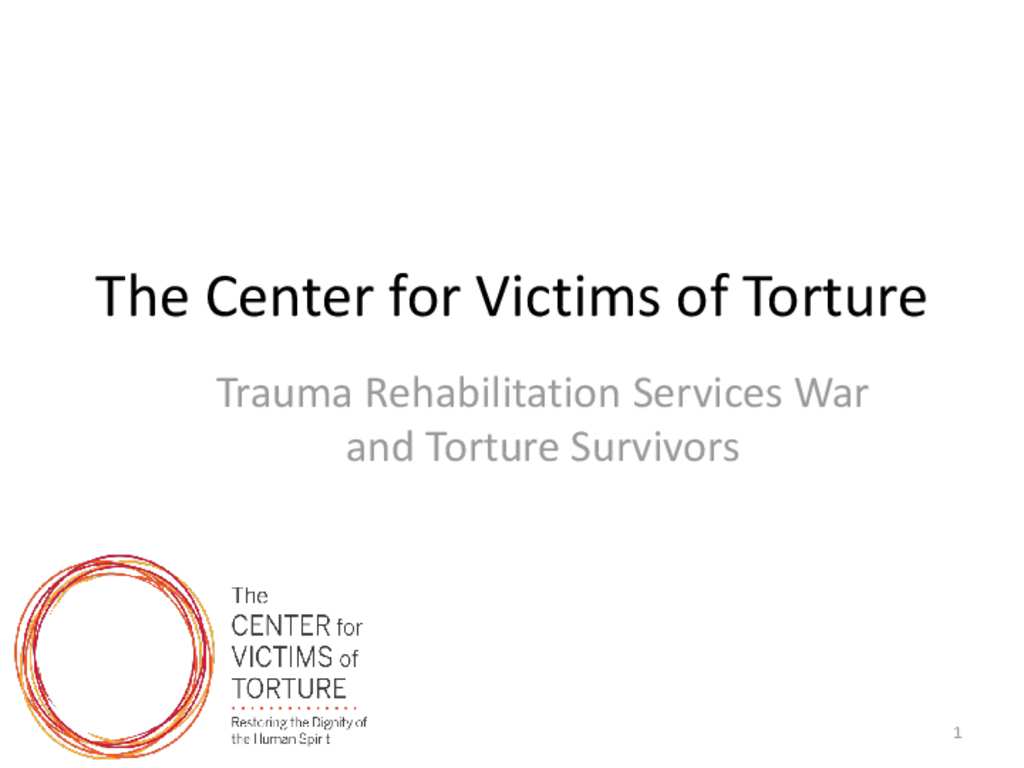 Document The Center For Victims Of Torture Presentation