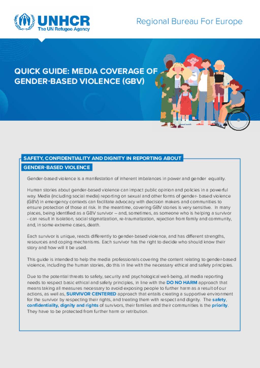 Document - Quick Guide: Media Coverage Of Gender-Based Violence