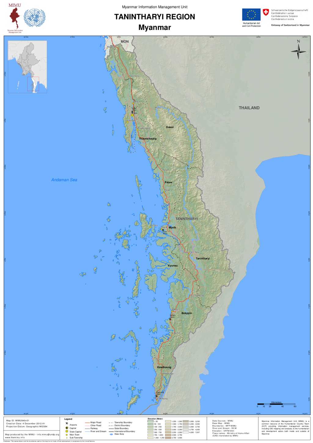 Document - Administrative Map - MIMU Tanintharyi Region A1