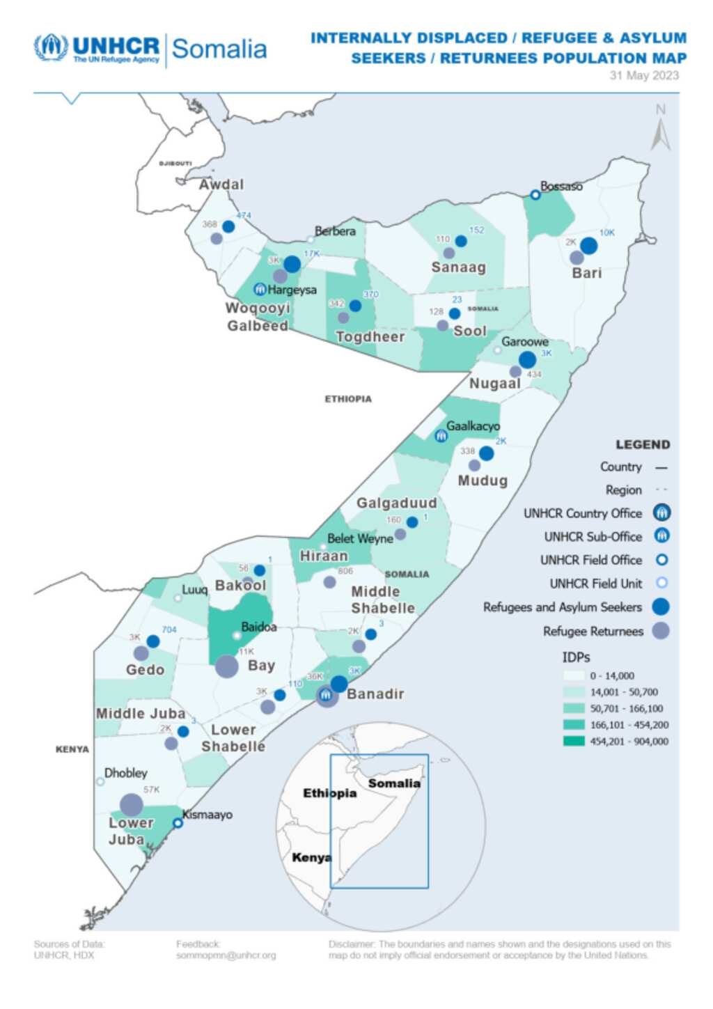 Document UNHCR Somalia Population Map 31 May 2023   Big 86681a630d33e7d085f25367d62cf3030dc16127 