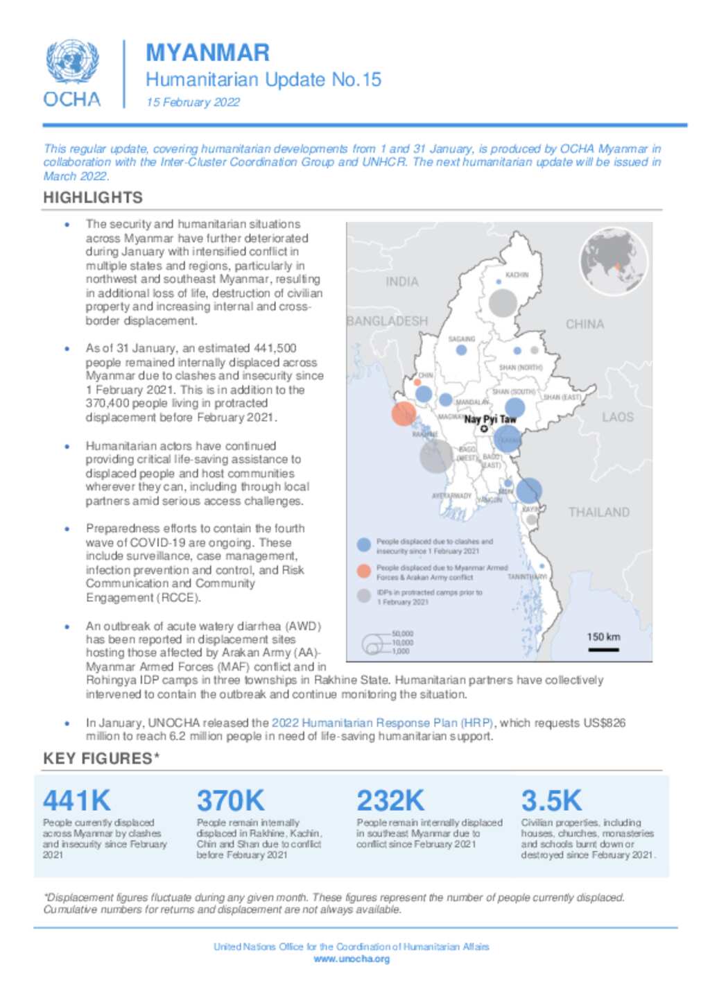 Document - Myanmar: OCHA Myanmar - Humanitarian Update - No.15