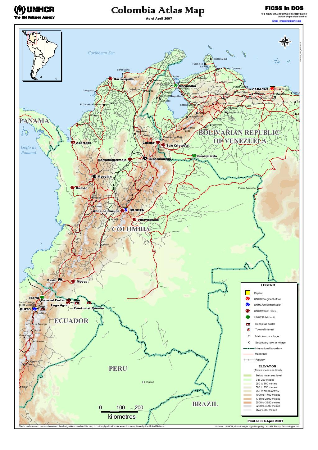 Document - Colombia Atlas Map - June 2007