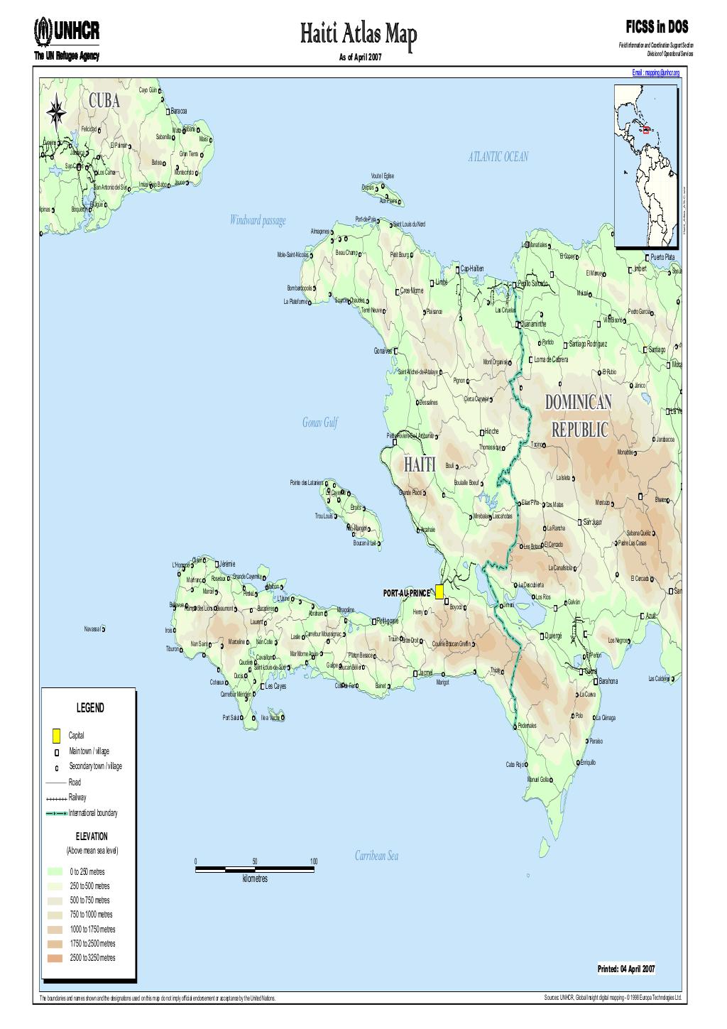 Document - Haiti Atlas Map - April 2007