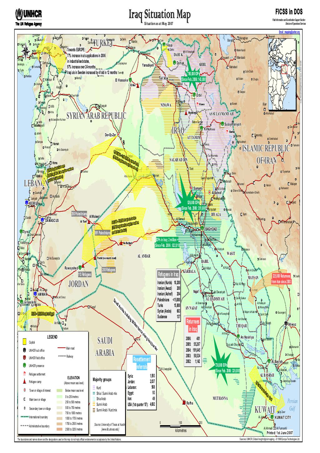 map iraq 2003