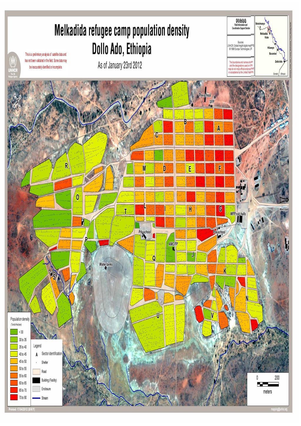 Document Melkadida Refugee Camp Shelter Density Dollo Ado