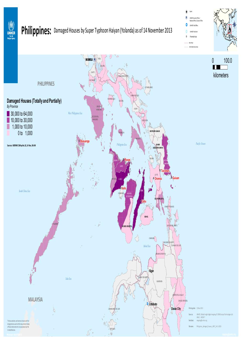 Document Philippines Damaged Houses by Typhonn Haiyan 15 November