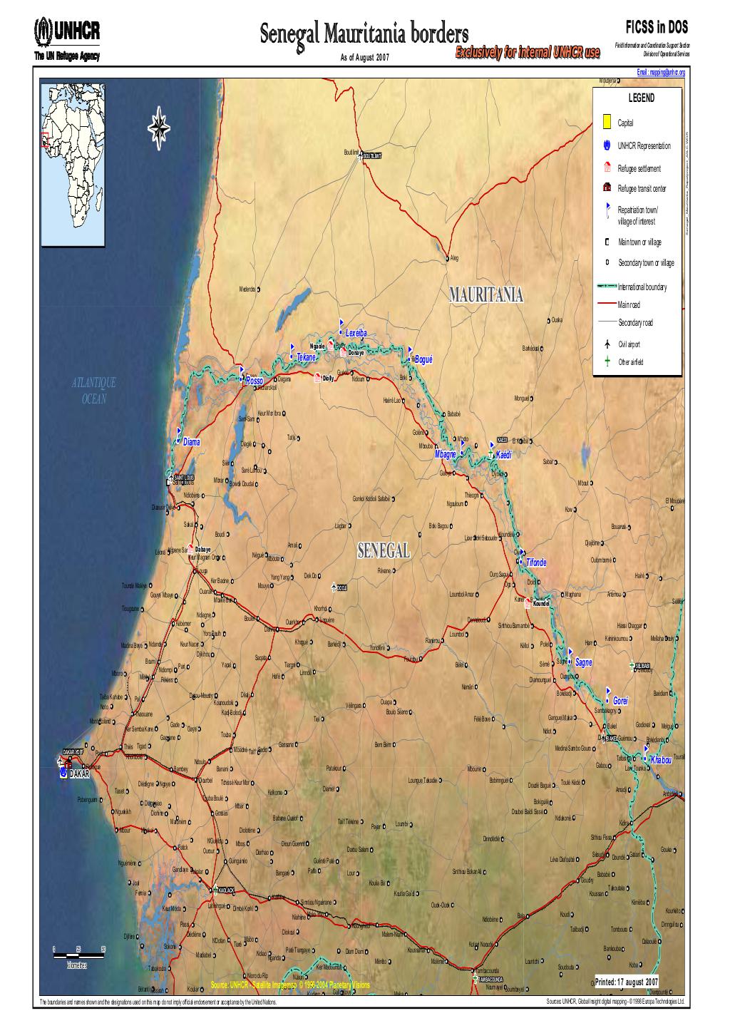 Document Senegal Mauritania Borders August 2007   Big Senegal Mauritania Repatproject A3LC 17 08 2007.pdfthumb 