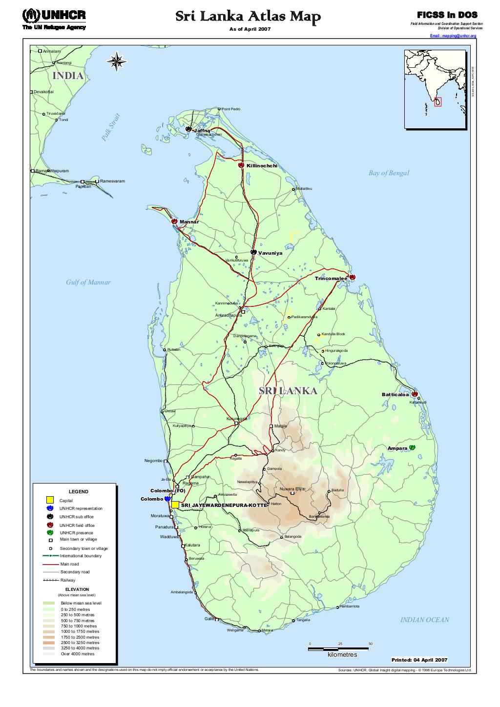 Document - Sri Lanka Atlas Map - April 2007