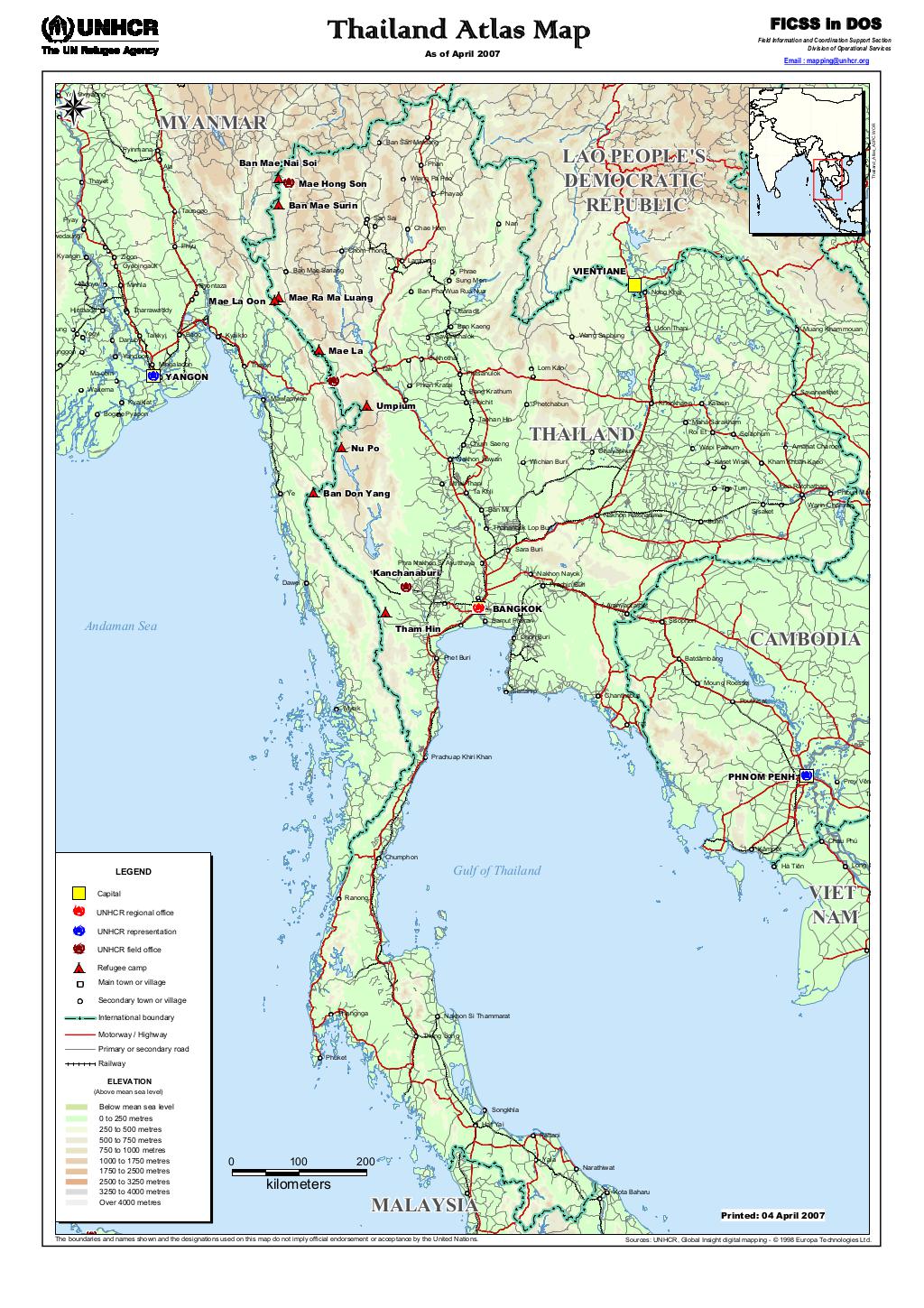 Document - Thailand Atlas Map - April 2007
