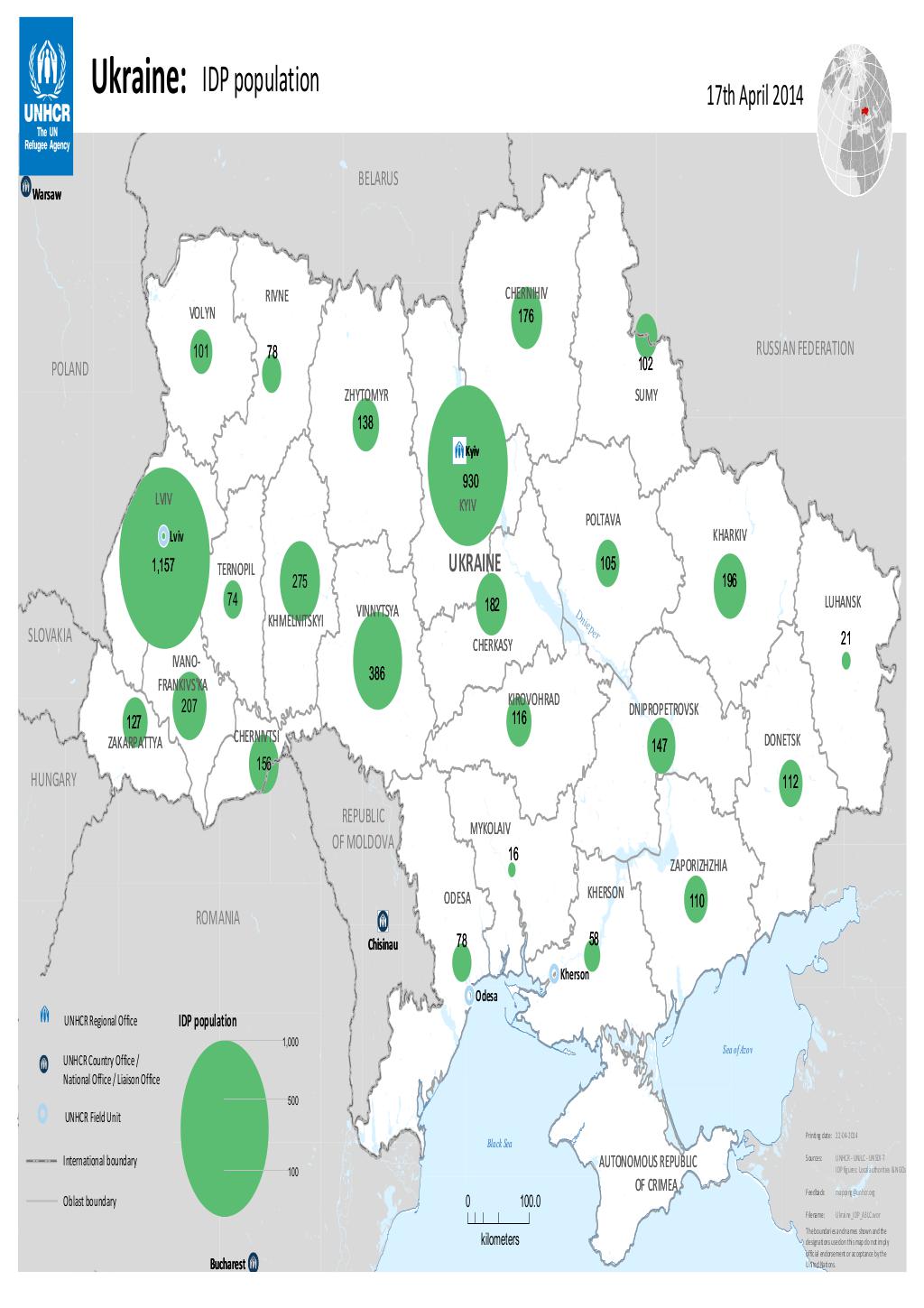 Document - Ukraine IDP Population - 17th April 2014