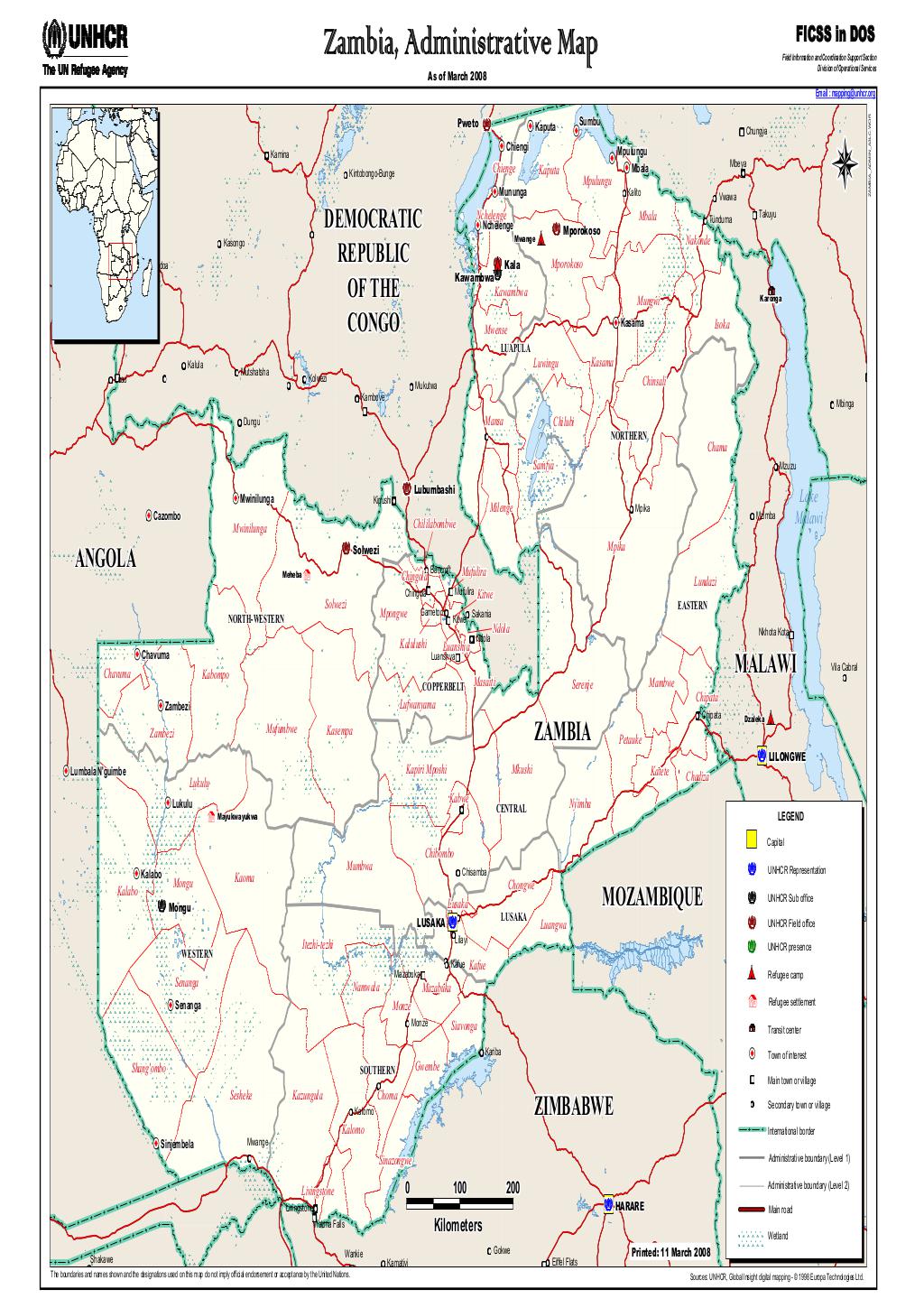 Document Zambia Administrative Map March 2008   Big Zambia Admin A3LC 11 03 2008.pdfthumb 