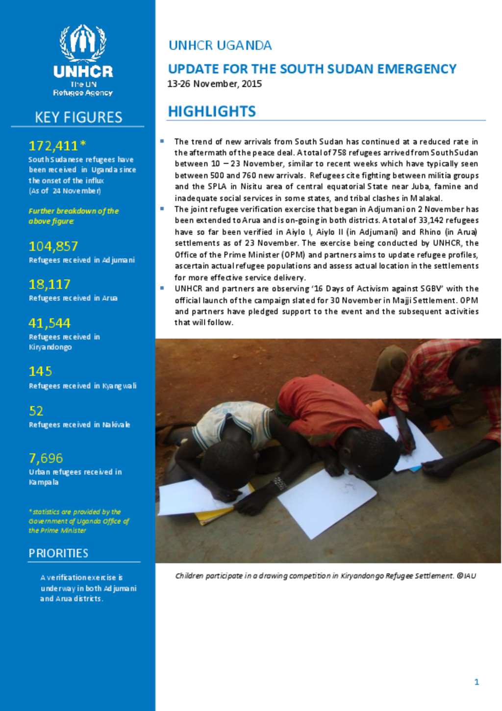 Document - UNHCR Uganda Operational Update For The South Sudanese ...