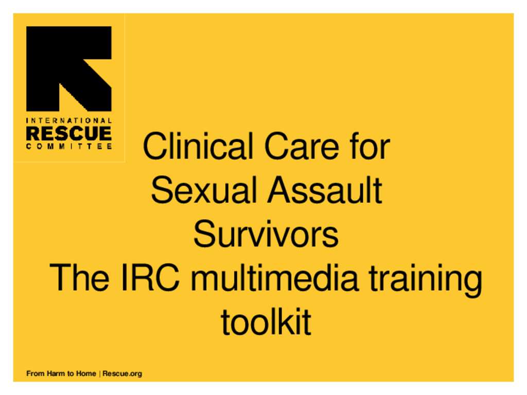 Document Clinical Care For Sexual Assault Survivors The Irc 3232