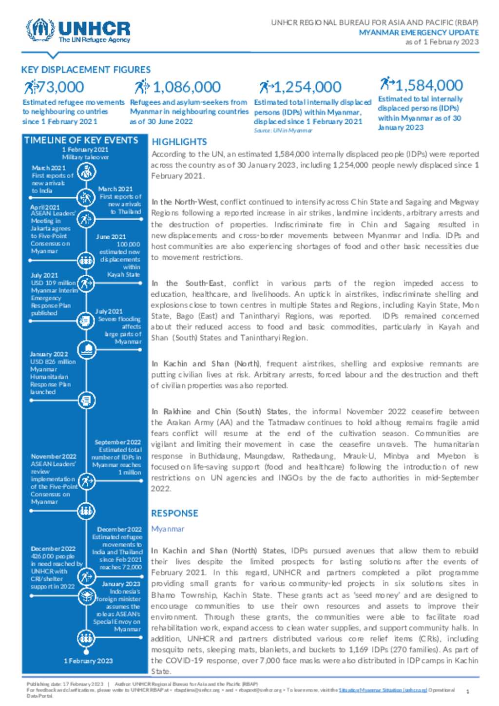 document-myanmar-emergency-unhcr-regional-update-1-february-2023