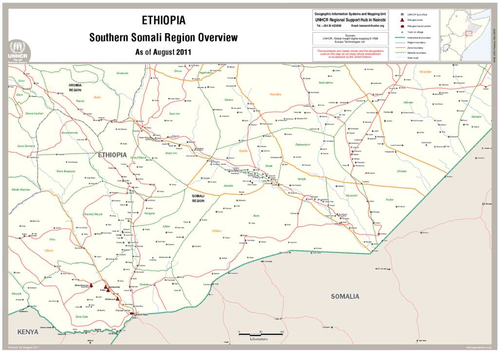 Ethiopia Somali Region Map Document - Ethiopia - Southern Somali Region Overview Map