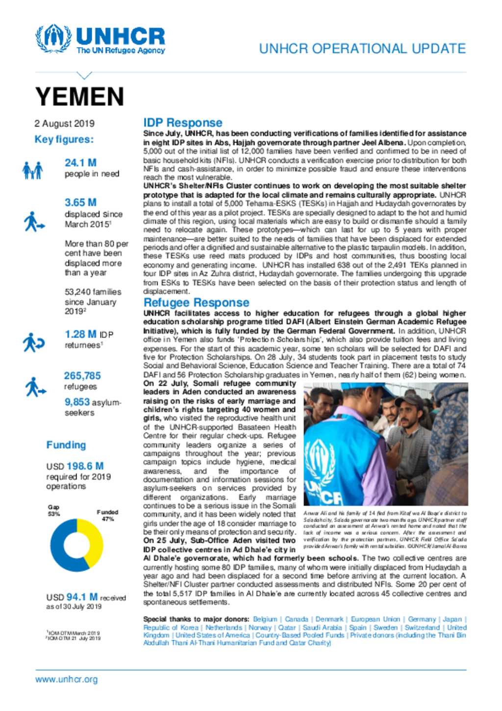 Document - Yemen situation update 2 August, 2019