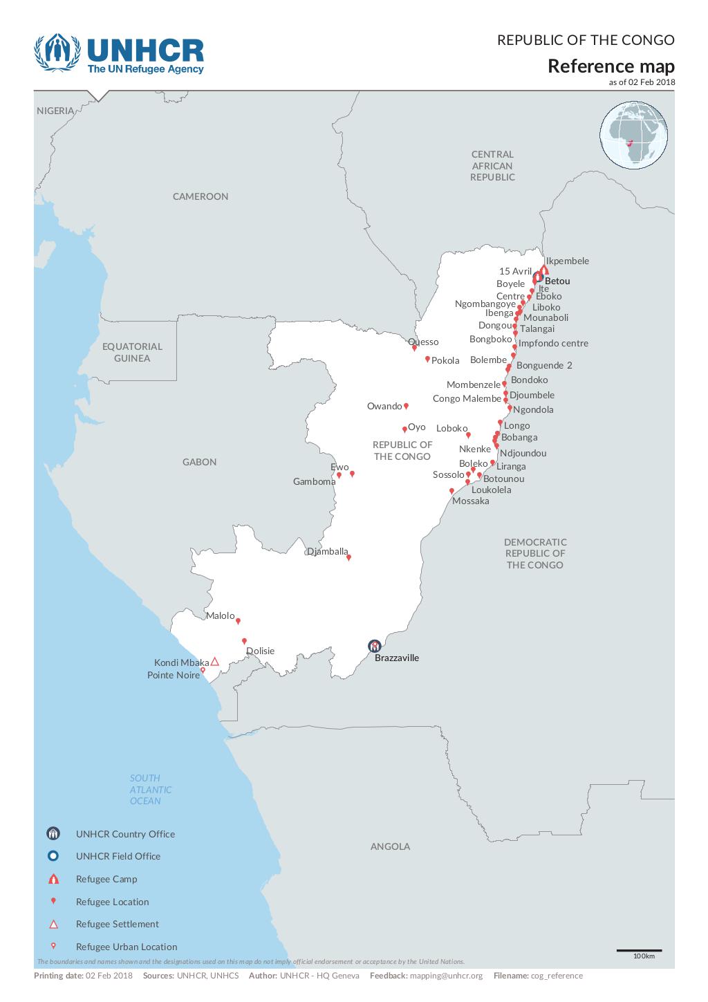 Document - Republic of the Congo - Reference map