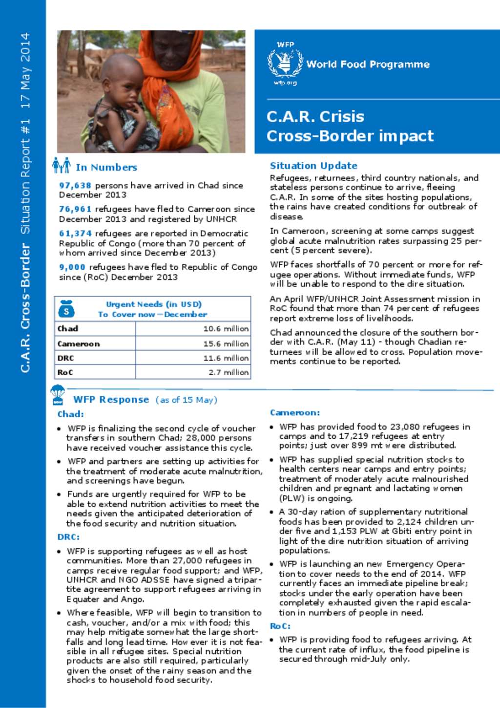 Document WFP CAR crossborder update 1 17 May