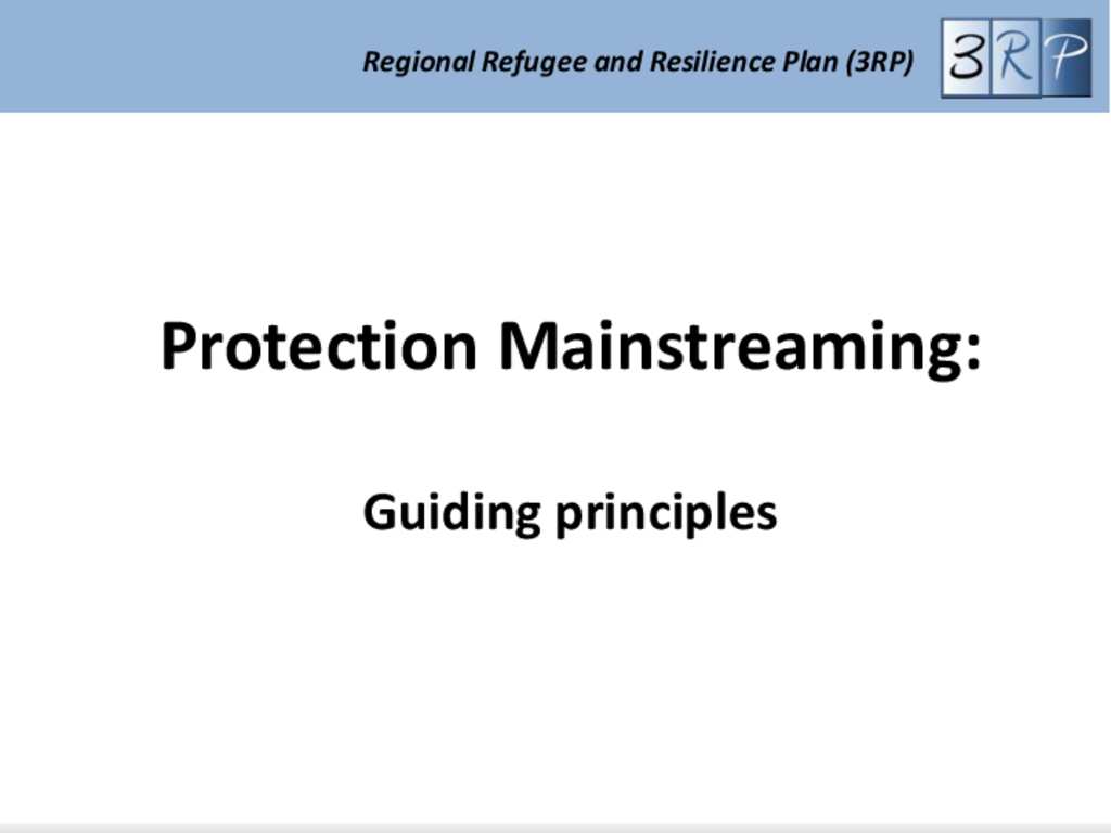 Document Protection Mainstreaming Presentation