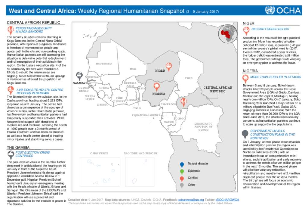 Document - West And Central Africa: Weekly Regional Humanitarian ...