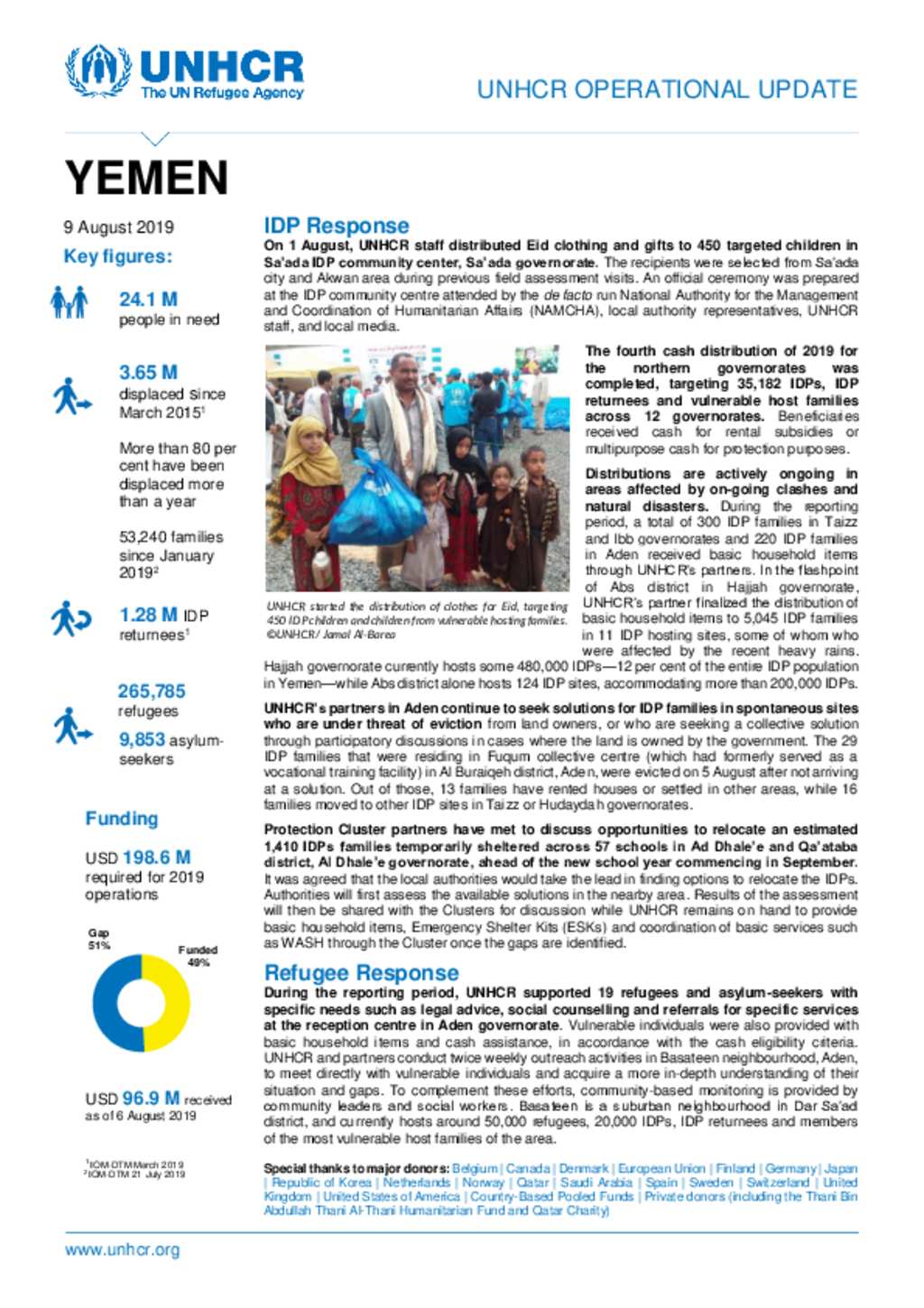 Document - Yemen situation update 9 August, 2019