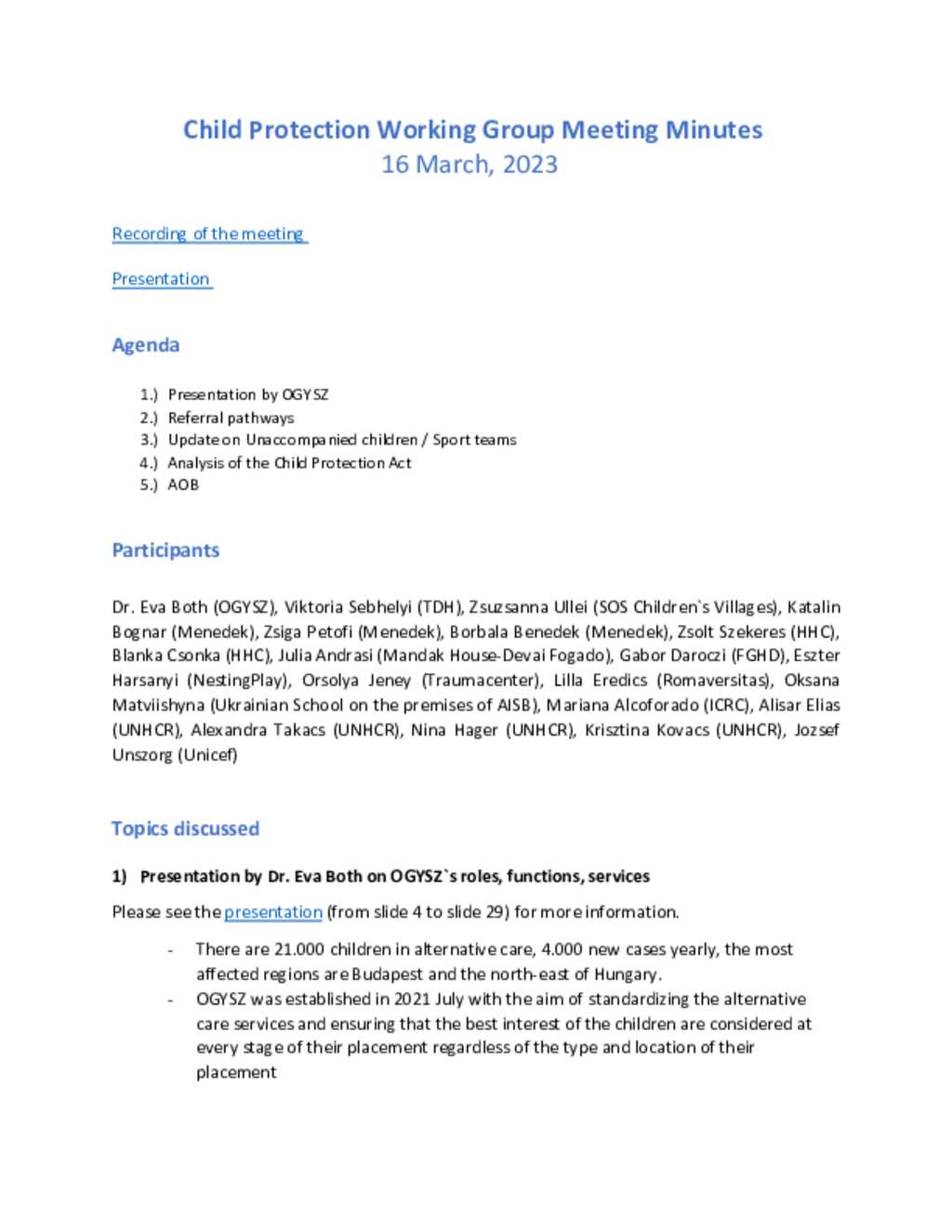 Document title Document title