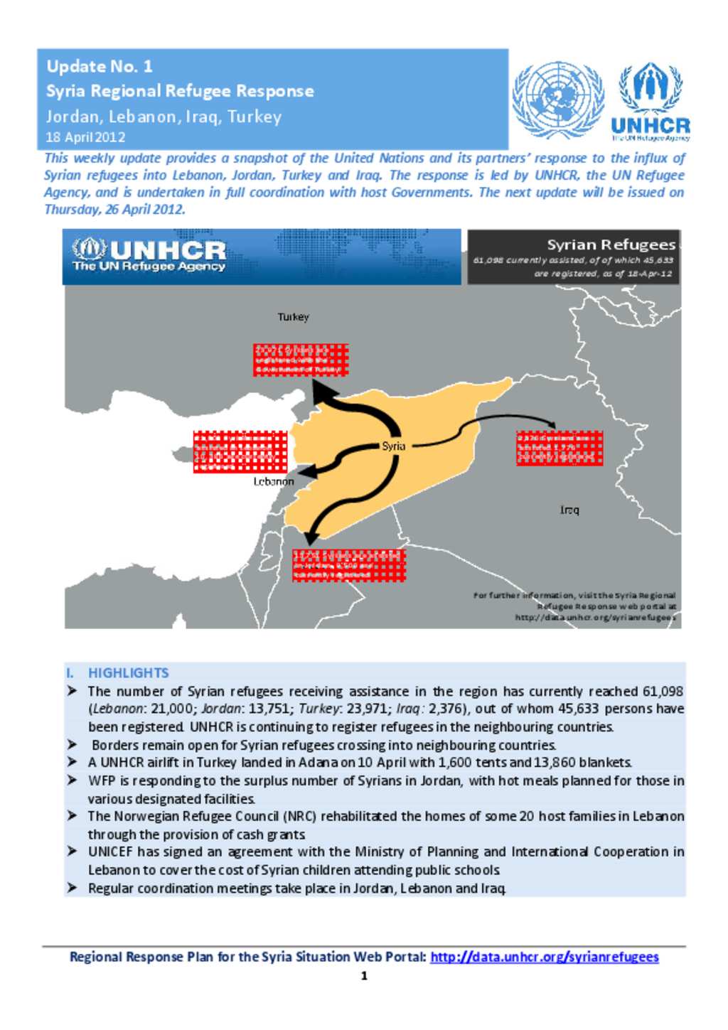 Document - Syria Regional Response Update No 1