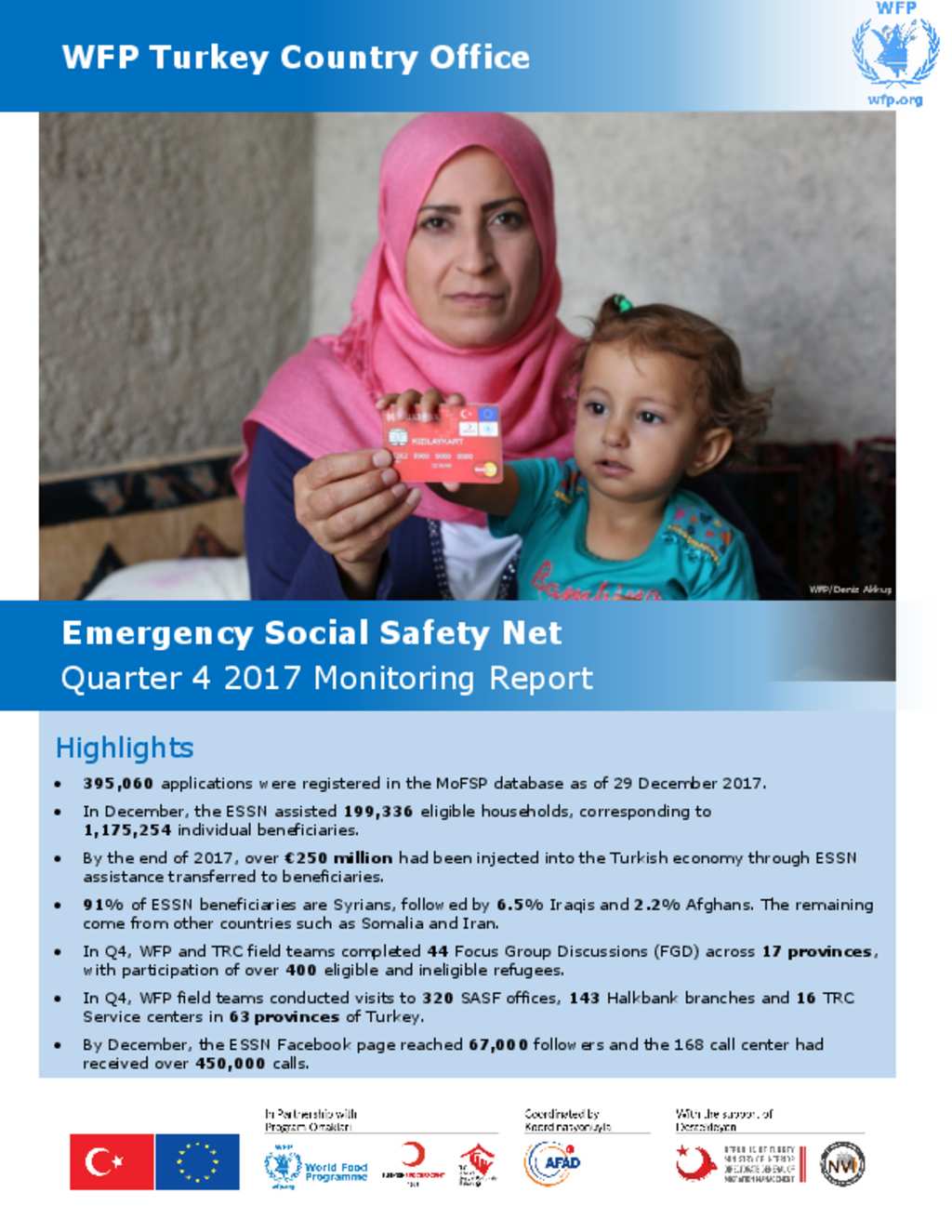 Document - Turkey: ESSN Monitoring Report - Quarter 4/2017